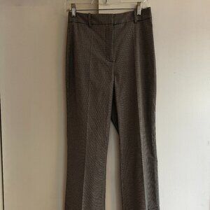 Zara Dress Pants Women's Large Brown Black Houndstooth Stretch Fabric